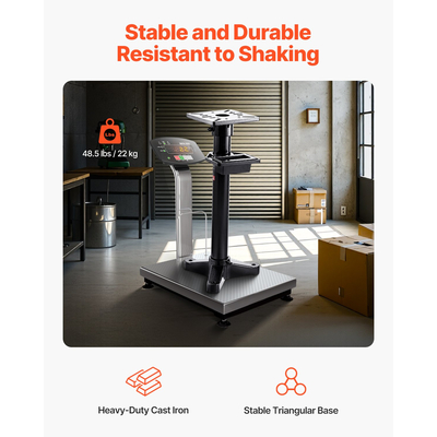 VEVOR Πάγκος λείανσης, βάση λείανσης, μέγγενη, βάση δαπέδου 27 x 27 cm, πλάκα στήριξης