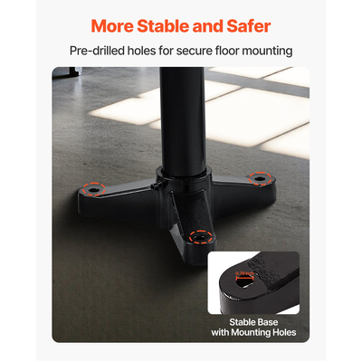 VEVOR Πάγκος λείανσης, βάση λείανσης, μέγγενη, βάση δαπέδου 27 x 27 cm, πλάκα στήριξης