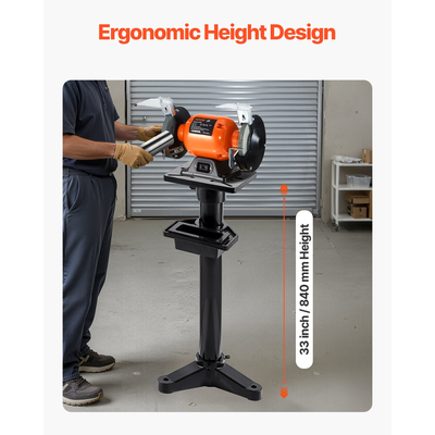 VEVOR Πάγκος λείανσης, βάση λείανσης, μέγγενη, βάση δαπέδου 27 x 27 cm, πλάκα στήριξης