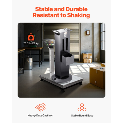 VEVOR Πάγκος λείανσης, βάση λείανσης, μέγγενη, βάση δαπέδου, πλάκα στήριξης 28 x 17 cm