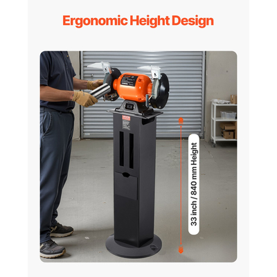 VEVOR Πάγκος λείανσης, βάση λείανσης, μέγγενη, βάση δαπέδου, πλάκα στήριξης 28 x 17 cm