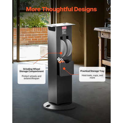 VEVOR Πάγκος λείανσης, βάση λείανσης, μέγγενη, βάση δαπέδου, πλάκα στήριξης 28 x 17 cm