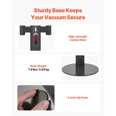 Βάση Σκούπας VEVOR για Πολυμοντέλα Dyson, Βάση Αποθήκευσης με 3 Κλιπς