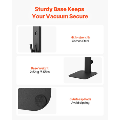 Βάση Σκούπας VEVOR για Σταθερή Βάση Αποθήκευσης Dyson Multi-Models, Μαύρη