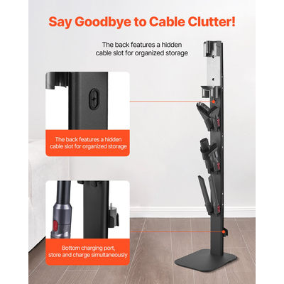 Βάση Σκούπας VEVOR για Σταθερή Βάση Αποθήκευσης Dyson Multi-Models, Μαύρη