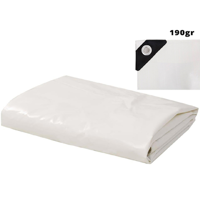 Μουσαμάδες 190gr 6 * 12m λευκοί αδιάβροχοι με κρίκους