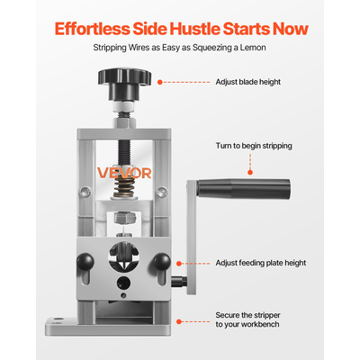 Χειροκίνητο μηχάνημα απογύμνωσης καλωδίων VEVOR 0.06-1 με το χέρι ή με τρυπάνι