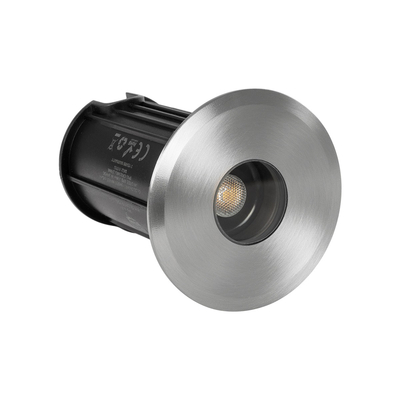 GLOBOSTAR® POOLIFY 61713 Υποβρύχιο Χωνευτό Σποτ για Σιντριβάνια/Πισίνες LED 3W 360lm 30° DC 24V Αδιάβροχο IP68 Θερμό Λευκό 2700K Dimmable - CREE XPE - Ανοξείδωτο Ατσάλι 316 & Tempered Glass - 1m VDE Rubber Καλώδιο - Φ6.5 x Υ8cm / Q5.2cm - 3 Χρόνια Εγγύηση