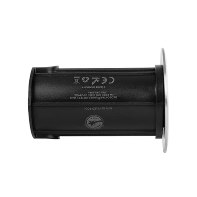 GLOBOSTAR® POOLIFY 61713 Υποβρύχιο Χωνευτό Σποτ για Σιντριβάνια/Πισίνες LED 3W 360lm 30° DC 24V Αδιάβροχο IP68 Θερμό Λευκό 2700K Dimmable - CREE XPE - Ανοξείδωτο Ατσάλι 316 & Tempered Glass - 1m VDE Rubber Καλώδιο - Φ6.5 x Υ8cm / Q5.2cm - 3 Χρόνια Εγγύηση