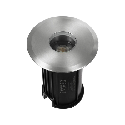 GLOBOSTAR® POOLIFY 61713 Υποβρύχιο Χωνευτό Σποτ για Σιντριβάνια/Πισίνες LED 3W 360lm 30° DC 24V Αδιάβροχο IP68 Θερμό Λευκό 2700K Dimmable - CREE XPE - Ανοξείδωτο Ατσάλι 316 & Tempered Glass - 1m VDE Rubber Καλώδιο - Φ6.5 x Υ8cm / Q5.2cm - 3 Χρόνια Εγγύηση