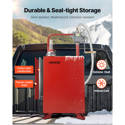 Δεξαμενή καυσίμου VEVOR 20 γαλονιών για βενζίνη και ντίζελ με χειροκίνητη αντλία, κόκκινο