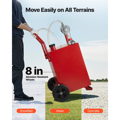 Δεξαμενή καυσίμου VEVOR 20 γαλονιών για βενζίνη και ντίζελ με χειροκίνητη αντλία, κόκκινο