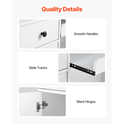 VEVOR Γραφείο Υποδοχής Ορθογώνιο Τραπέζι Γραφείου 47,24 ίντσες Λευκό Τραπέζι Γραφείου