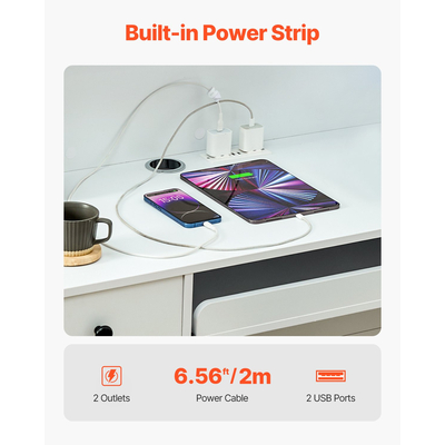 VEVOR Γραφείο Υποδοχής Ορθογώνιο Τραπέζι Γραφείου 47,24 ίντσες Λευκό Τραπέζι Γραφείου