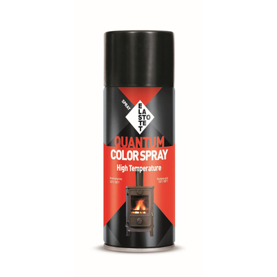 Σπρέι χρώματος υψηλών θερμοκρασιών 400ml 6τεμ. μαύρο ματ για εφαρμογές που απαιτούν αντοχή σε υψηλές θερμοκρασίες έως και 350°C. Είναι ιδιαίτερα κατάλληλο για την επικάλυψη μεταλλικών επιφανειών που θερμαίνονται, όπως εξατμίσεις, καμινάδες, μεταλλικά μέρη σε σόμπες, μπάρμπεκιου, κ.λπ. Έχει εξαιρετική πρόσφυση και καλυπτικότητα, μεγάλη αντοχή στις καιρικές συνθήκες και στο ξεθώριασμα. Εφαρμόζεται σε καθαρή, στεγνή, χωρίς λίπη και σκουριές επιφάνεια. Ανακινήστε καλά πριν από τη χρήση. Ψεκάστε από απόσταση 20-25 εκ. με ήπιες και σταθερές κινήσεις. Αφαιρέστε το χρώμα με ασετόν ή νιτροδιαλυτικό. / P.00298