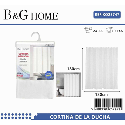 Κουρτίνα μπάνιου - White - 1.8x1.8m - 25747