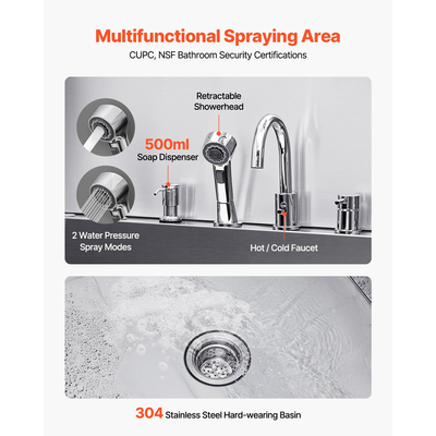 Μπανιέρα περιποίησης σκύλου VEVOR 155 cm από ανοξείδωτο ατσάλι με ράμπα και φίλτρο νερού