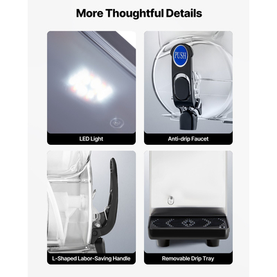 VEVOR Εμπορική Μηχανή Γλυκού 15L Margarita Smoothie Παγωμένης Ποτής