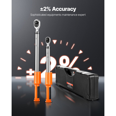 Σετ ψηφιακών κλειδιών ροπής VEVOR 2 τεμαχίων με κίνηση 1/2 3/8 ίντσας, ηλεκτρονικό 72 δοντιών