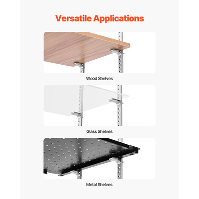 Κλιπ ραφιών VEVOR, 40 τεμάχια ρυθμιζόμενα κλιπ ραφιών από ατσάλι για πυλώνες