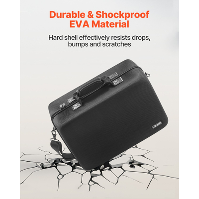 Θήκη μεταφοράς VEVOR PS5, τσάντα ταξιδιού για Playstation 5, λεπτή, μαλακή επένδυση EVA
