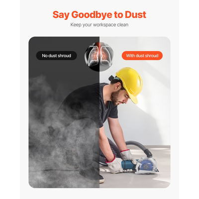 Κάλυμμα σκόνης κοπής VEVOR για γωνιακούς λειαντήρες 4-5 ιντσών με τροχό λείανσης 5 ιντσών