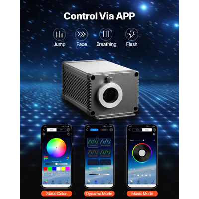 VEVOR 450 τεμάχια Κιτ φωτισμού οροφής με αστεράκια, φώτα οροφής με οπτικές ίνες