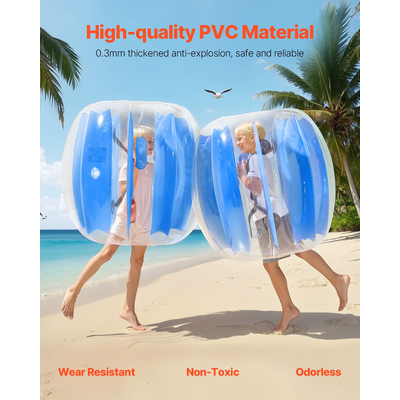 VEVOR 2 φουσκωτές μπάλες προφυλακτήρα 3FT/0.9M με σώμα PVC, μπάλα Sumo Zorb για εξωτερικούς χώρους