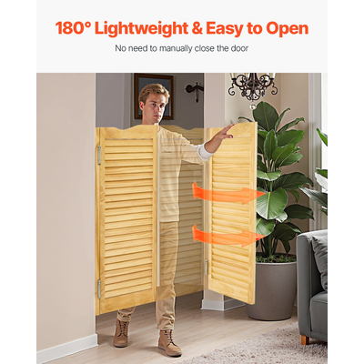 VEVOR Πόρτες Καφέ με Αψιδωτή Κορυφή 91,4x106,7 cm από Ξύλο Πεύκου με Μεντεσέδες