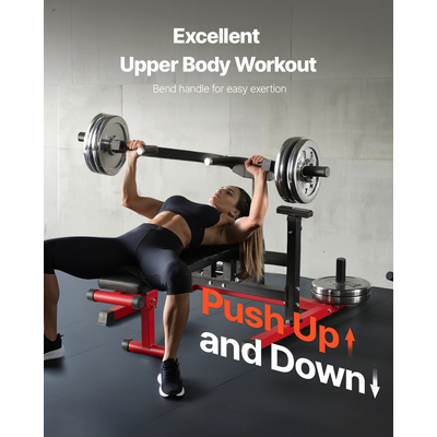 Πίεση στήθους VEVOR 450 LBS Ρυθμιζόμενος πάγκος πρέσας, επίπεδος και επικλινής πάγκος γυμναστικής