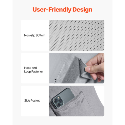 VEVOR Ορθοπεδικό Μαξιλάρι Κρεβάτιου με Σφήνα 4 Τεμάχια Ρυθμιζόμενο για Ύπνο με ΓΟΠΝ, Πίσω Πόδι και Αυχένα