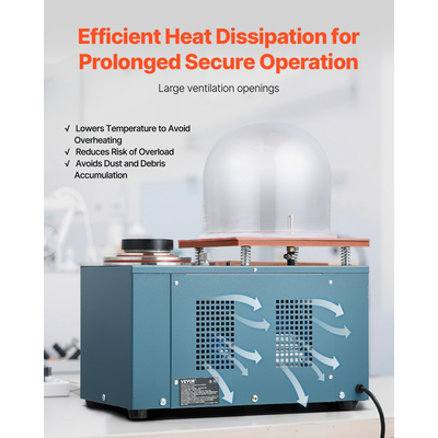 Μηχανή χύτευσης κενού VEVOR 290W Ισχύς 3CFM με αντλία και καμπάνα για κοσμήματα