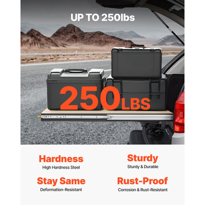 VEVOR 1 ζεύγος συρταριών 16-60 ιντσών με ρουλεμάν soft-close, πλήρης επέκταση