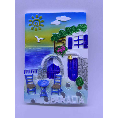Τουριστικό μαγνητάκι Souvenir - Σετ 12pcs - Paralia - 678425