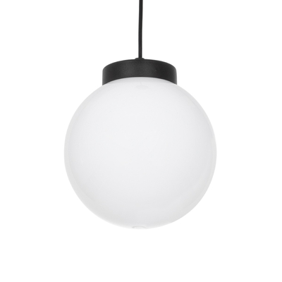 GLOBOSTAR® AGROS 61591 Κρεμαστό Φωτιστικό Οροφής Κήπου με Ντουί 1 x E27 AC 220-240V Αδιάβροχο IP65 - Λευκό & Μάυρο - Μ20 x Π20 x Υ22cm