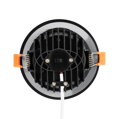 GLOBOSTAR® WATERA 60897 Χωνευτό Downlight Σποτ Panel LED 12W 1500lm 120° AC 220-240V Αδιάβροχο IP54 Ρυθμιζόμενο Λευκό CCT με Διακόπτη στο Σώμα 2700K/4500K/6000K Dimmable - Lumileds SMD Chip & TÜV SÜD Driver - Μαύρο Ματ - Μ10.8 x Π10.8 x Υ3.2cm / Q9cm - 3 Χρόνια Εγγύηση