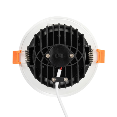 GLOBOSTAR® WATERA 60898 Χωνευτό Downlight Σποτ Panel LED 12W 1500lm 120° AC 220-240V Αδιάβροχο IP54 Ρυθμιζόμενο Λευκό CCT με Διακόπτη στο Σώμα 2700K/4500K/6000K Dimmable - Lumileds SMD Chip & TÜV SÜD Driver - Λευκό Ματ - Μ10.8 x Π10.8 x Υ3.2cm / Q9cm - 3 Χρόνια Εγγύηση