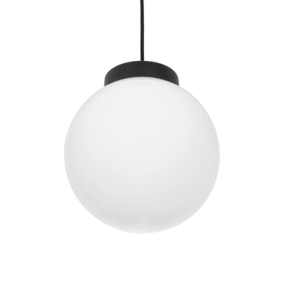 GLOBOSTAR® AGROS 61591 Κρεμαστό Φωτιστικό Οροφής Κήπου με Ντουί 1 x E27 AC 220-240V Αδιάβροχο IP65 - Λευκό & Μάυρο - Μ20 x Π20 x Υ22cm