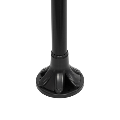GLOBOSTAR® AGROS 61597 Φωτιστικό Κολωνάκι Κήπου με Ντουί 1 x E27 AC 220-240V Αδιάβροχο IP65 - Λευκό & Μάυρο - Μ30 x Π30 x Υ240cm