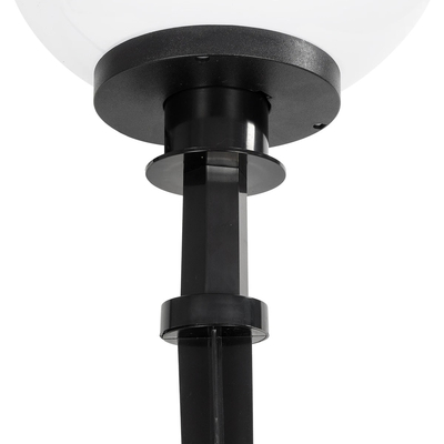 GLOBOSTAR® AGROS 61708 Φωτιστικό Κήπου / Καρφωτό με Ντουί 1 x E27 AC 220-240V Αδιάβροχο IP65 - Λευκό & Μάυρο - Μ30 x Π30 x Υ64cm