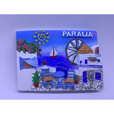 Τουριστικό μαγνητάκι Souvenir - Σετ 12pcs - Paralia - 678418