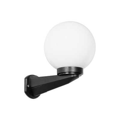 GLOBOSTAR® AGROS 61592 Φωτιστικό Τοίχου - Απλίκα Κήπου με Ντουί 1 x E27 AC 220-240V Αδιάβροχο IP65 - Λευκό & Μάυρο - Μ20 x Π20 x Υ30cm
