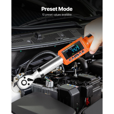 Ψηφιακό δυναμόκλειδο VEVOR με κίνηση 3/8 ίντσας 0-99,57 lbf-ft ​​/ 0-135 Nm 72 δοντιών