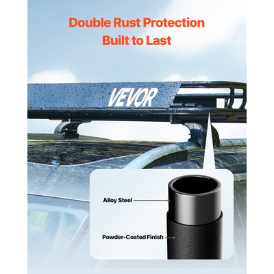 Καλάθι Αποσκευών VEVOR Σχάρα Οροφής 43 x 50 x 4,1 ίντσες για Θήκη Αποσκευών Αυτοκινήτου