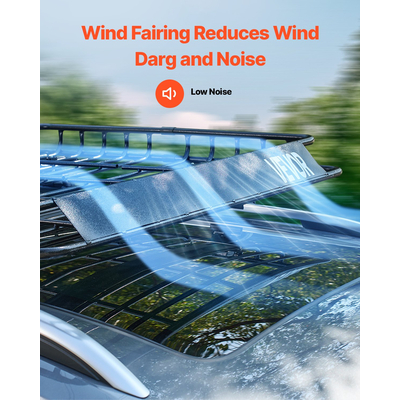 Καλάθι Αποσκευών VEVOR Σχάρα Οροφής 43 x 50 x 4,1 ίντσες για Θήκη Αποσκευών Αυτοκινήτου