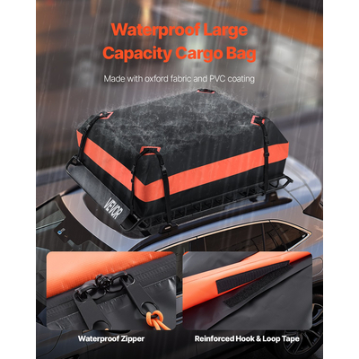 Καλάθι Αποσκευών VEVOR για Σχάρα Οροφής 51 x 36 x 4,1 ίντσες για Τσάντα Αποσκευών Αυτοκινήτου