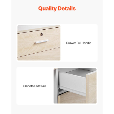 VEVOR Γραφείο Υποδοχής Ορθογώνιο Τραπέζι Γραφείου 55,12 εκ. από Ξύλινο