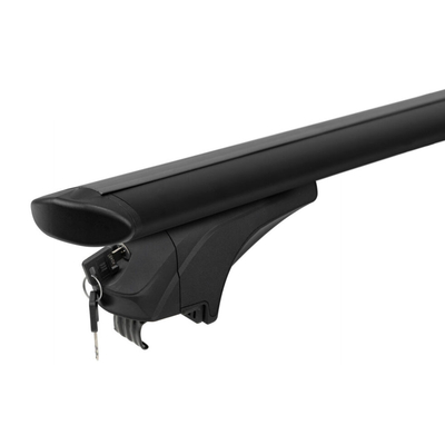 ΜΠΑΡΕΣ ΑΛΟΥΜΙΝΙΟΥ SONIC BLACK XL 130cm ΣΕ ΜΑΥΡΟ ΧΡΩΜΑ ΓΙΑ ΟΡΟΦΗ ΜΕ FLUSH ΚΑΙ RAISED RAILS MENABO - 2 ΤΕΜ.