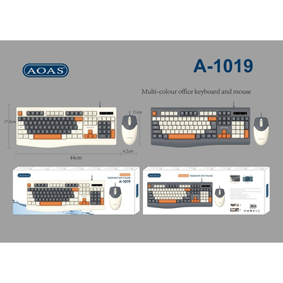 Σετ ενσύρματο πληκτρολόγιο & ποντίκι - A1019 - 656553 - Black