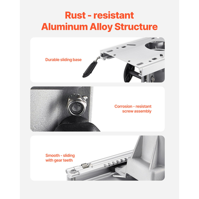 Βάση καθίσματος σκάφους VEVOR με συρόμενη ρύθμιση προς τα εμπρός και προς τα πίσω